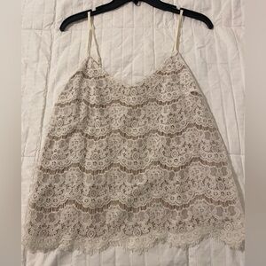 love, Fire Cream Lace Cami Top